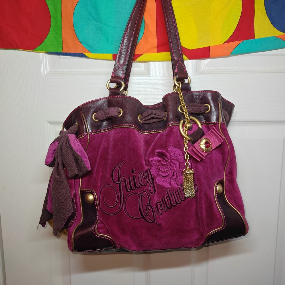 Juicy Couture Purple Velvet Women's Bag